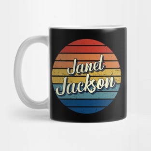 Janet Jackson Vintage Retro Circle Mug